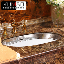  Nordic Industrial style Under-counter basin Ceramic washbasin Embedded sink Basin Under-counter basin Washbasin