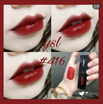 ysl Saint Laurent Black tube lip glaze 416 poplar woods 420 chopped male color water light 613 velvet 211212 powder tube