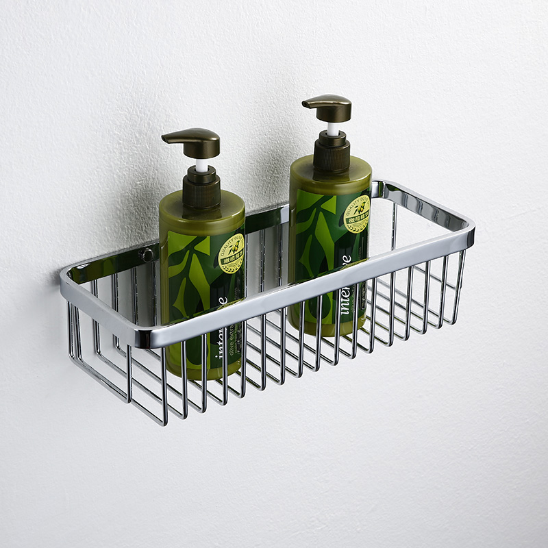 Export Germany All copper bathroom kitchen Single-layer mesh basket shelf Rectangular corner basket hardware pendant