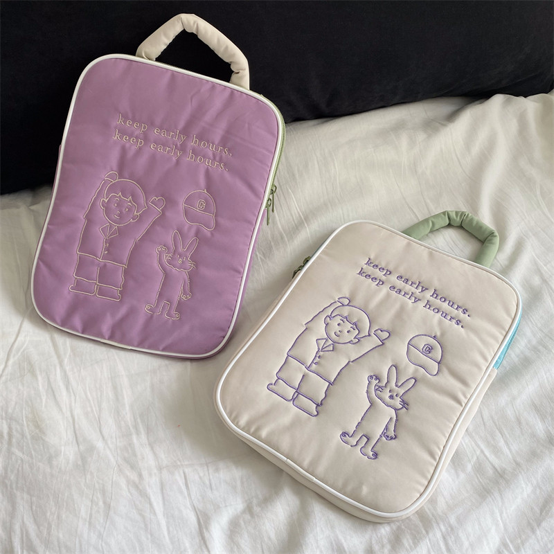Japan-ROK cute laptop liner bag 11 inch iPad pro flat protective sleeve 14 inch notebook containing bag-Taobao