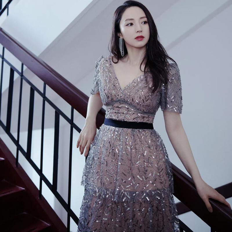 In Stock [Same Style as Dong Xuan] Selfsp 2026 Spring/Summer Leaf Banquet Golden Tower Skirt Light Formal Dress Long Dress Sp
