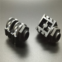 Microphone 6 35 audio socket Headphone microphone socket Plastic two-channel socket 4 feet short feet copper feet