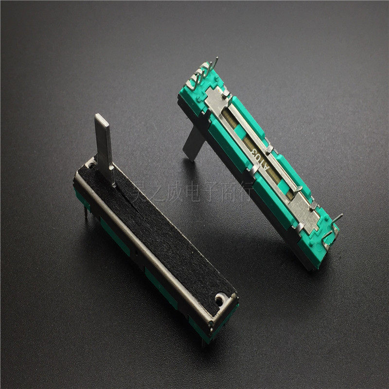 45MM two-channel straight slide potentiometer stroke 30MM B10K A10K handle length 15MM straight slide rheostat