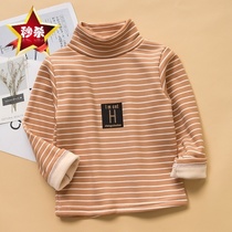 Wire Coat White Large Child T-Shirt Pile Collar Striped Sweatshirt Childrens Girl Baby Girl Baby Girl Baby Autumn Clothes Cotton Blouse Fur Coat 2