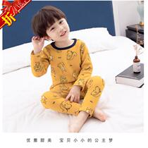 Autumn pants plus velvet thermal underwear set cold-proof baby boy two newborns 0-5 years old fashion casual inside wear 2