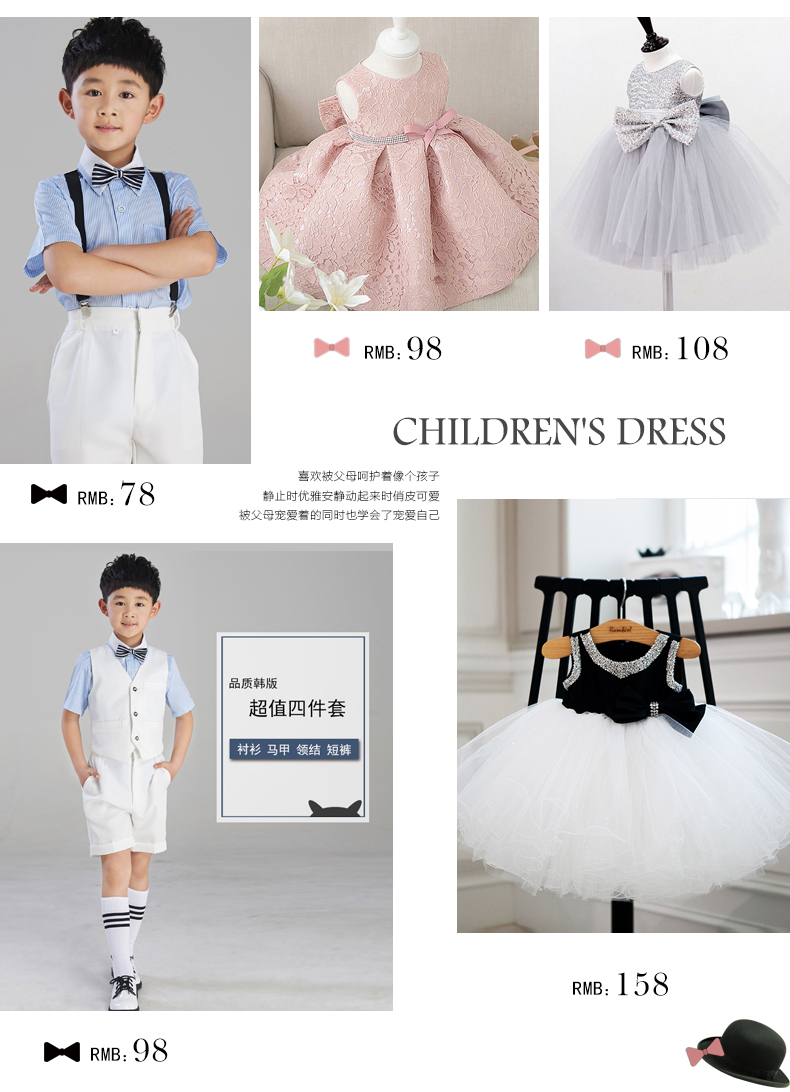 Ngày của trẻ em Dresses Cô Gái Trang Phục Máy Chủ Flower Girl Dresses Nữ Sinh Nhật Công Chúa Váy Tutu Mùa Hè váy công chúa cho bé gái