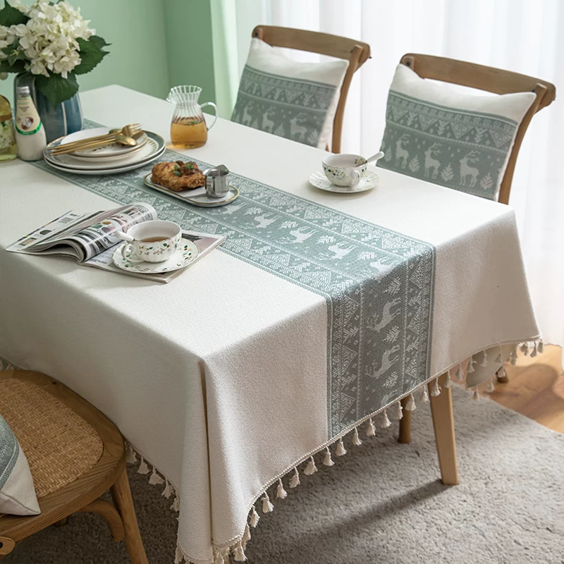 Small fresh table cloth 鹿 小 小 小 小 小 小 小 花 茶 茶 小 Nordic simple table student Gaibu