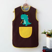Children sleeveless Anti-wear waterproof apron Apron Kindergarten Baby Dining Around Pocket Drawing Hood Custom Logo Summer
