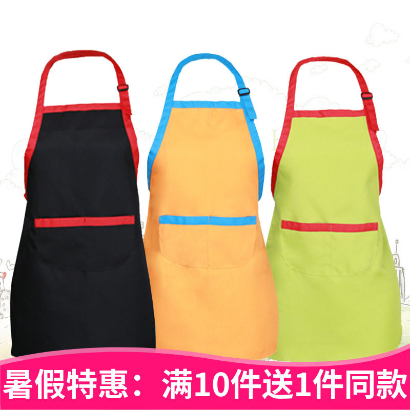 Children's apron custom logo printing Korean version fashion adjustable art special small apron student child apron