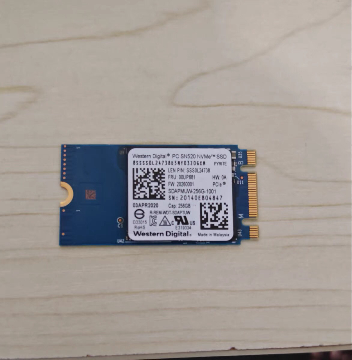 Suitable for Western Digital Sn520 128G256G/512Gm.2 2242 Nvme Ssd Notebook Solid State Drive