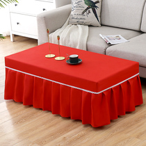 Leather rectangular tablecloth PU tea table cover dustproof tablecloth waterproof anti-scalding black pvc simple cover TV cabinet