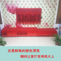 47 inch TV cover 50 LCD 42 inch 60 hanging 48 dust cover 55 fabric 32 TV cabinet lace purple