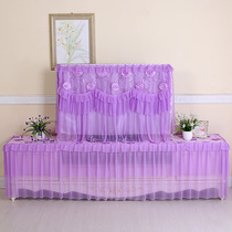 New 47 TV cover 50 LCD 42 inch 60 hanging 48 dust cover 55 fabric 32 TV cabinet lace purple