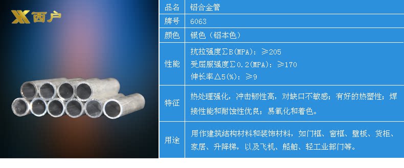 6063 Алюминиевые параметры