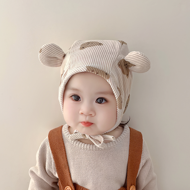 Baby Hat Spring Autumn New Pure Cotton Baby Hood Hood Cute Super Cute Baby No Bones Male And Female Child Care Ear Cap-Taobao