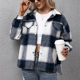 2022Autumn women blazer casual shirt plaid jacket coatwomen's coat