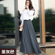 Pleated skirt women's 2024 spring and summer new high-waisted slim a-line retro chiffon white half-length skirt original