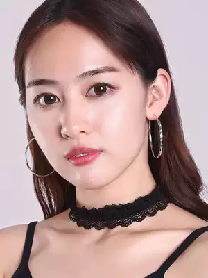 Silver earrings women's 999 sterling silver earrings 2021 new trend big circle Korean temperament net red summer earrings