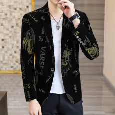 Меховая одежда 2022男士西服休闲秋修身青年礼服单件上衣帅气潮流小西装男外套