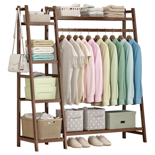 Вешалка посадочная спальня подвесная шкафа шкафа плащ для плазмы простота вешала стойка для одежды Дом Дом подвесной приют из твердой древесины