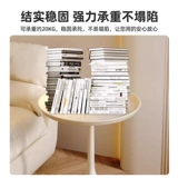 Гостиная, диван, шкаф, несколько балконных полок, светлый роскошный маленький журнальный столик, прикроватный столик, прикроватная тумбочка для спальни, креативный маленький круглый столик