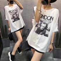 European station summer short sleeve female 2020 New loose Korean white T-shirt female letter printing ins Super fire top