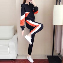 Sports suit female spring and autumn long sleeve loose Korean version 2020 new leisure fashion student clothes two-piece foreign style