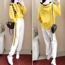 Sweatshirt sports set womens 2020 new spring and autumn loose Korean casual fashion two-piece Foreign Air age reduction pants