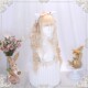 Lolita wig full headset women's long curly hair cornrows long hair braided style lolita golden wig