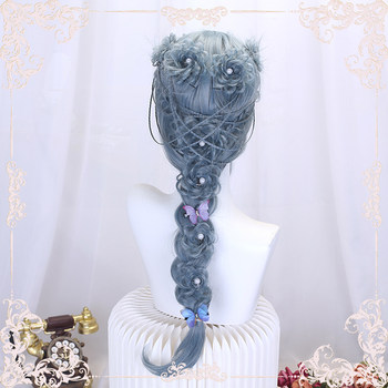 Lolita Wig for Women, Long Hair, Natural Face-Shaping, Full Headband Style, Braided Hairstyle, Lolita Wig, Long Curly Hair