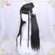Hanfu Wig with Integrated Headband for Round Face, Natural Ancient Costume Wig for Women, Long Hair, Full Head Wig with Bangs