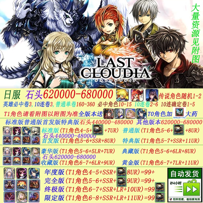 The Last Cloudia Japanese Server Initial Start-Up Account