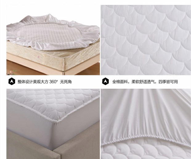Giường cotton tùy chỉnh Tấm trải giường bằng vải cotton đơn 1,5m Tấm phủ bụi che phủ Simmons Vỏ bảo vệ 1.8x2 m 2.2 Ga phủ giường Everon