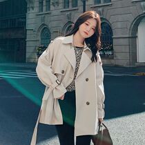 Windcoat Jacket Woman Little Guy 2022 Spring Autumn New this year Pretty Inn Wind Design Feel Superior Short big coat