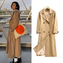 Star Zhou Yu Tong Tongtong Coat Jacket Woman Early Spring Autumn 2022 New Loose Card of the Long Big Clothes in its Color