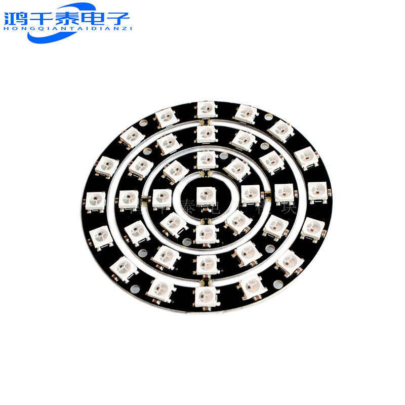 37位 WS2812 5050 RGB LED 内置全彩驱动彩灯开发板