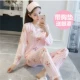 Mùa xuân và mùa thu áo ngực dài tay với đồ ngủ cotton nữ phiên bản Hàn Quốc với áo ngực nữ miễn phí mặc đồ lót mẫu phục vụ nhà shop đồ ngủ đẹp