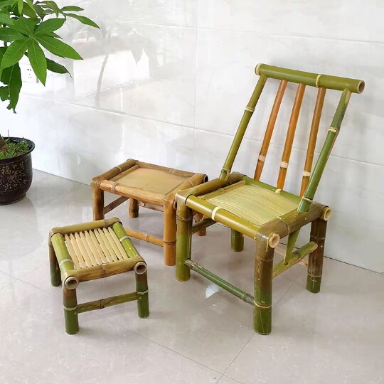 Bamboo chair backrest chair bench children's chair leisure household backrest chair dining chair household small stool handmade chair