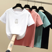 First-line brand foreign trade exit tail single special cabinet cut mark womens clothing Euro-goods summer loaded pure cotton short sleeve T-shirt bronzed drill blouse