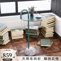 Denmark TIE Nordic convenient side table granite base coffee table Nordic sofa side bedside personality corner