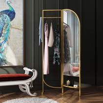 Danish TIE design light luxury ins multi-function floor fitting mirror bedroom cloakroom corner full body fitting mirror