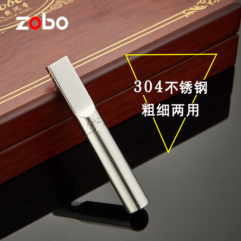 Zob genuine stainless steel cigarette holder circulating type washable filter thick and thin dual-use men's cigarette smoke cleaner