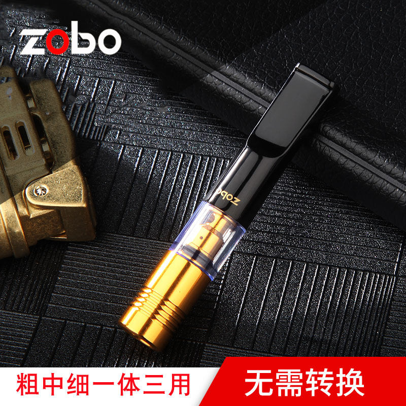 zobo cigarette holder filter cyclicability washable coarse medium fine branch three use special filter for cigarette smoke