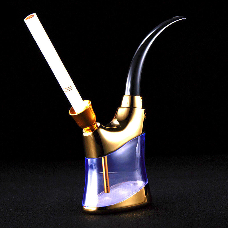 zobo positive sign flashing light water smoke pot complete cigarette holder filter circulating type washable water smoke bucket water smoke bag tobacco