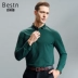 Áo thun cotton Shield Shield POLO 2018 thu đông mới kinh doanh bình thường Slim thoải mái vuông dài tay áo thun nam # aso polo Polo