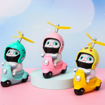 Cute car helmet piggy kitten ornaments creative decorations high-grade send boys and girls friends gifts riding motorcycles