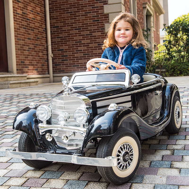 Mercedes children's electric car four-wheeled car four-wheel drive with remote control children's toy car can sit adults and children classic car