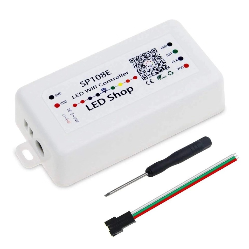 SP108E full-lantern light bar WIFI controller WS2812B lamp with mobile phone APP intelligent mirage controller