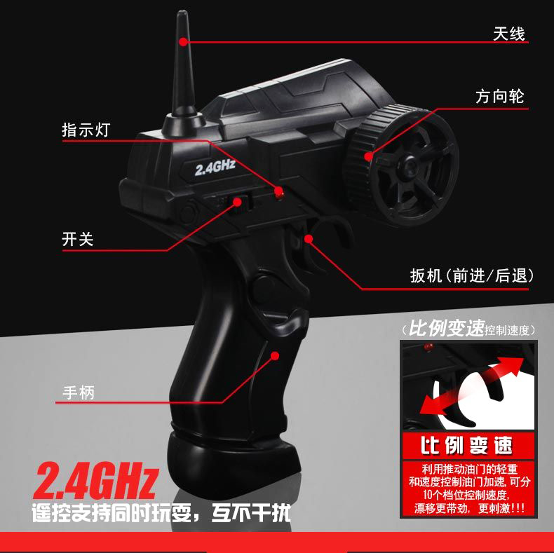2.4G điều khiển từ xa xe ngắn thẻ bốn bánh lái tốc độ cao RC điều khiển từ xa off-road drift sạc chuyên nghiệp cạnh tranh xe đồ chơi xe tăng lego