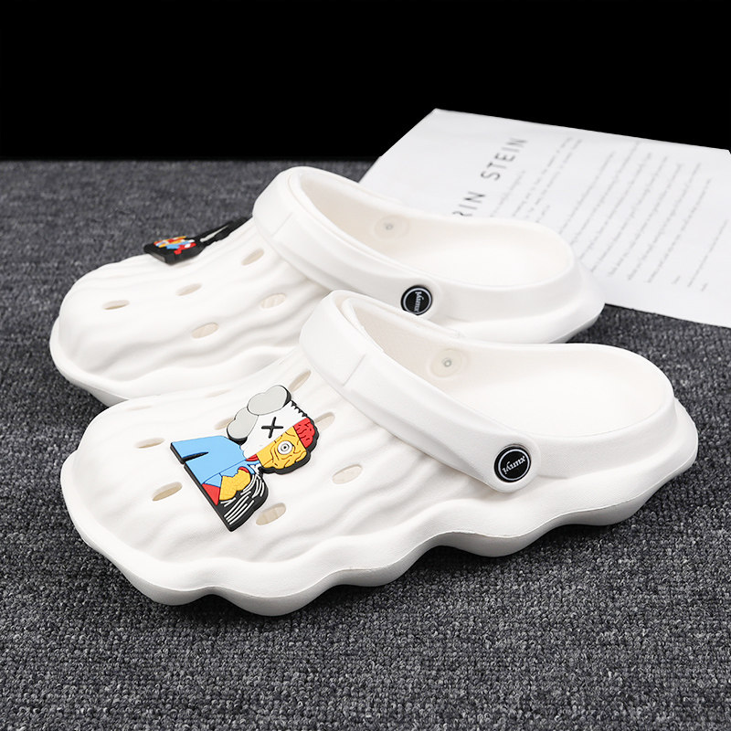 Japan JULIPET dongle shoes daily slippers male outside wearing non-slip lovers beach thick bottom Baotou sandals